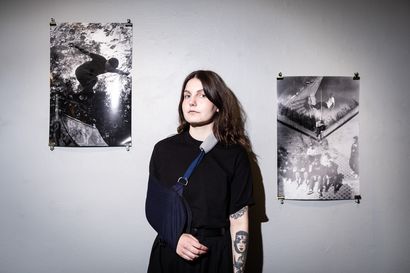 "Nämä ihmiset ja spotit" – Rovaniemeläinen Oona Stålhand, 24, yhdistää näyttelyssään filmikuvauksen, skeittauksen ja kannanoton
