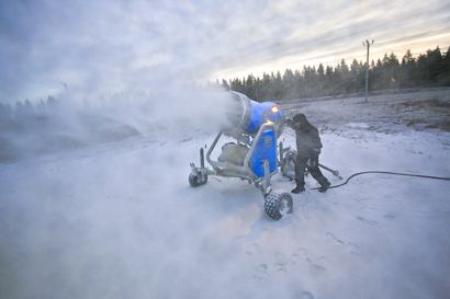 Pyhäjoen Rautiperälle halutaan lumitykki – Pidentäisi hiihtokautta kuukaudella