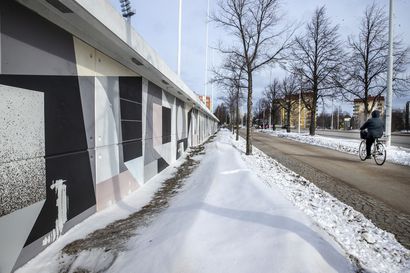 Raatin stadionin muurin maalaus vaurioitui talven aikana –"tämä ei valitettavasti ollut täysin ennalta-arvaamaton vahinko"