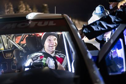 Teemu Asunmaalle Tunturin hattutemppu - Juho Hänniselle yleiskilpailun voittajan poronsarvet vauhdikkaasta WRC-testistä